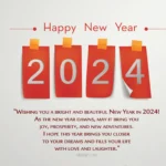 Happy 2024 new year elegant greeting card ^ wishing you a bright and beautiful new year in 2024! as the new year dawns, may it bring you joy, prosperity, and new adventures..